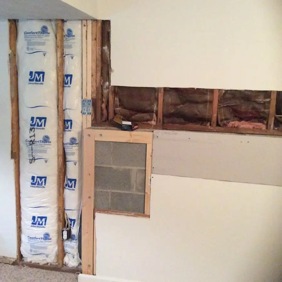 Wall insulation replacement during Basement Flood Cleanup in Americus